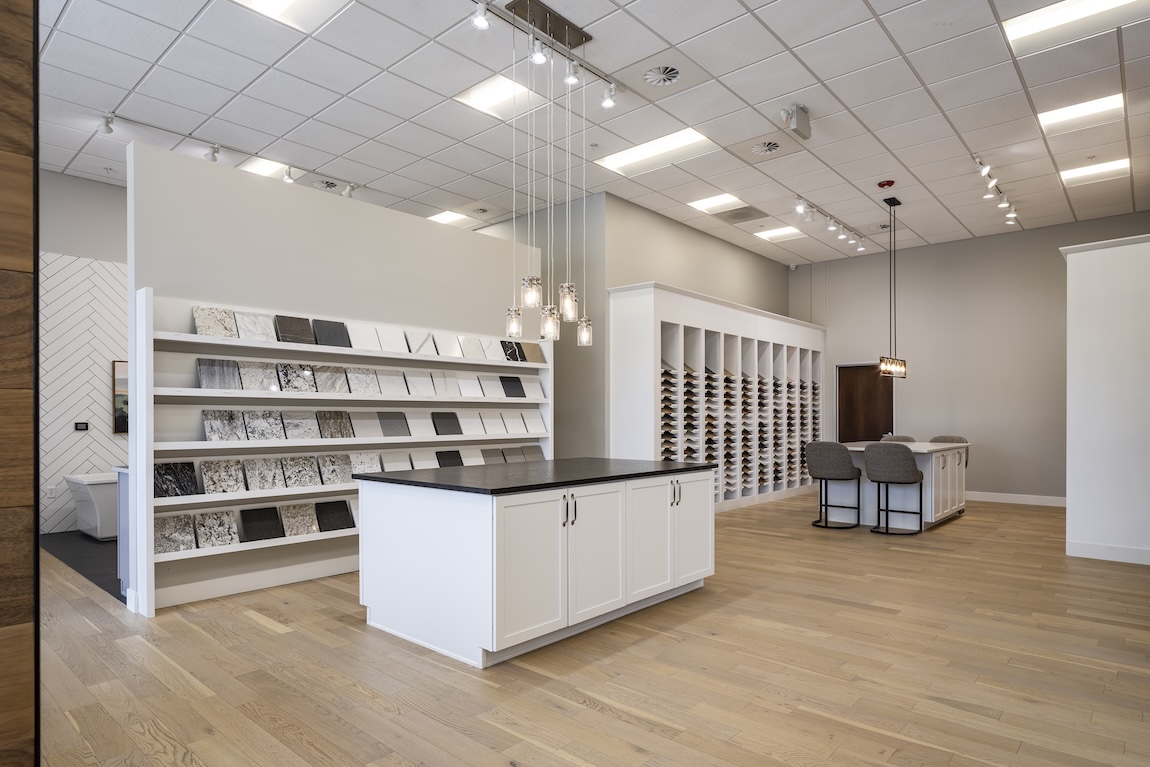 design studio with kitchen countertop options