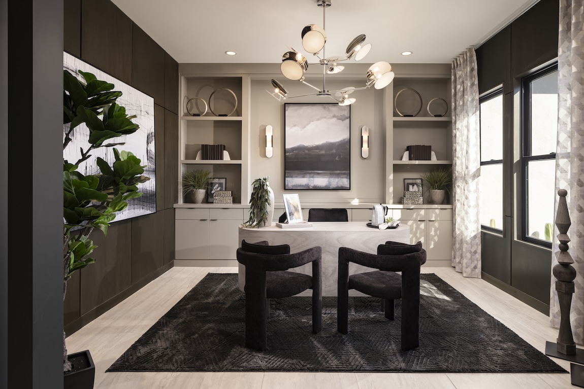 home office with natural light