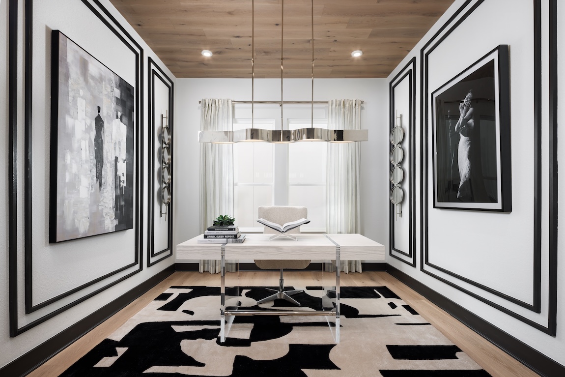 home office with minimal clutter