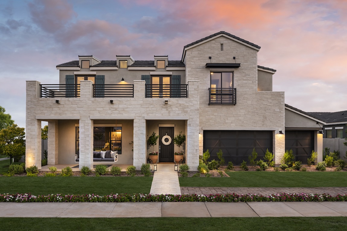 exterior of home with holiday decor