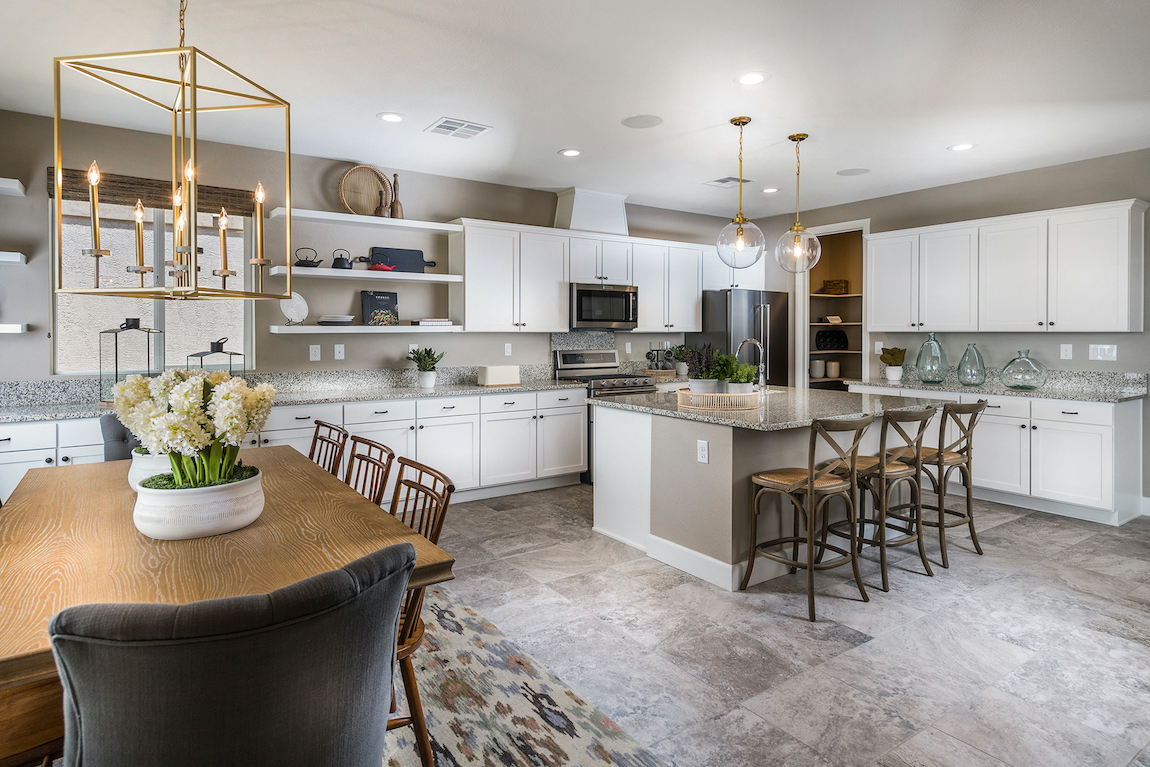 Kitchen island next to breakfast dining area.
