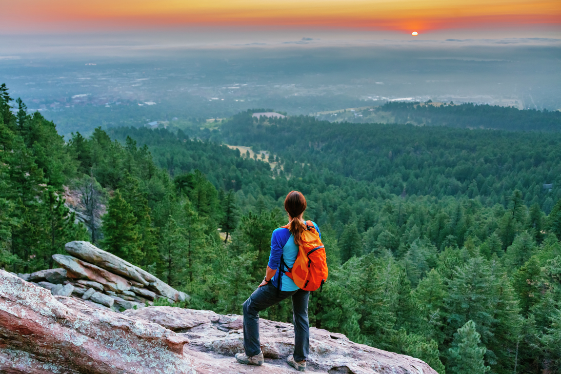 Woman hiking in Colorado