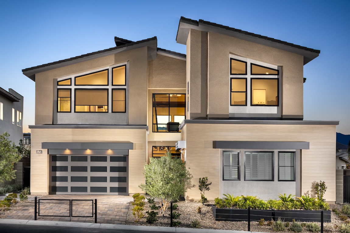 exterior of contemporary desert home