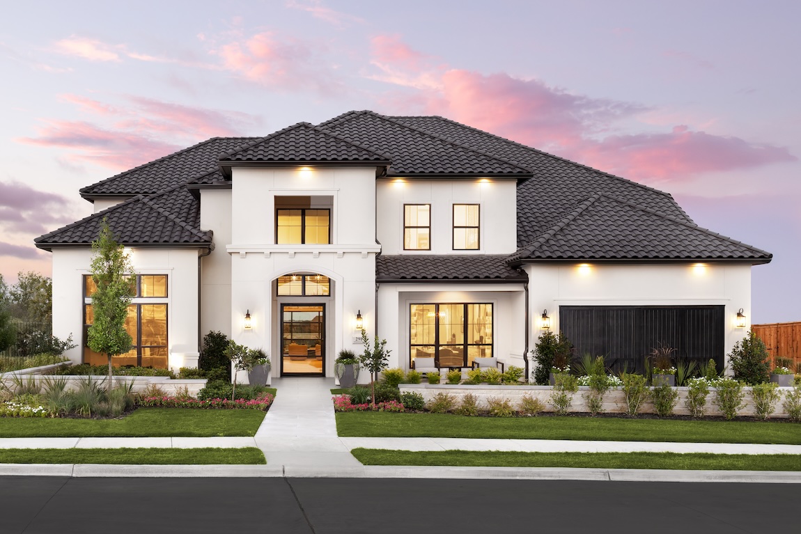 modern exterior of home with large front door