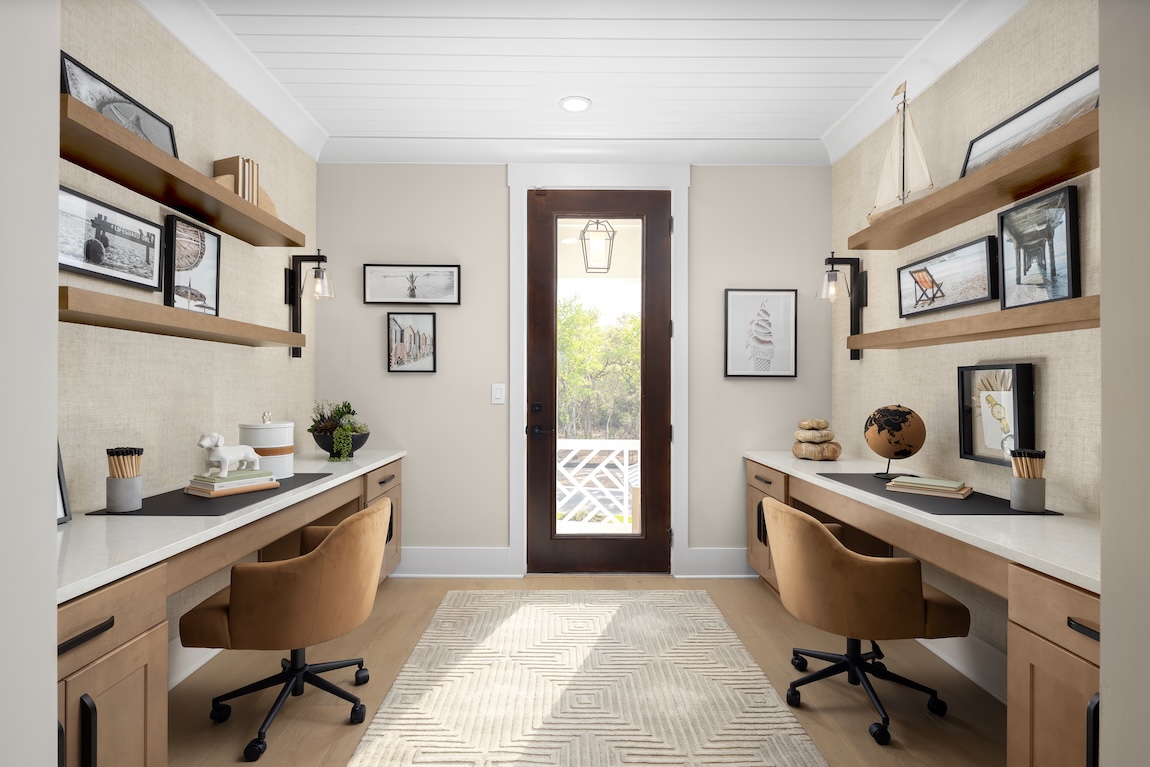 dual study spaces for kids with outdoor exit