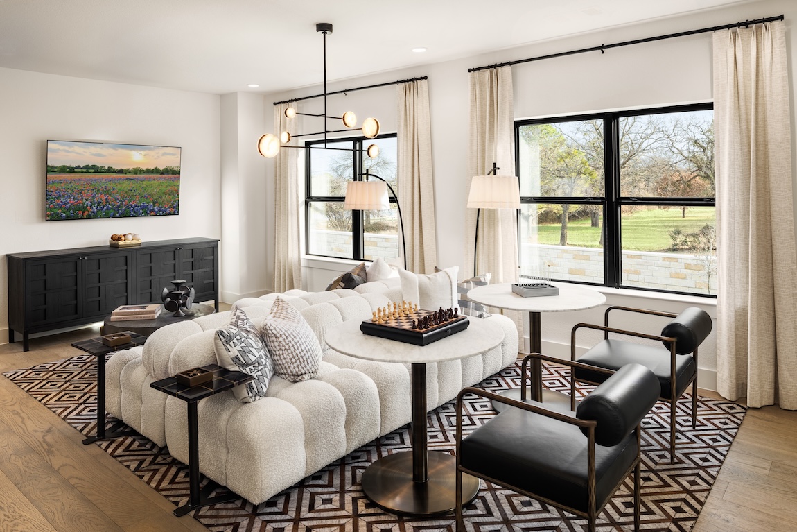 loft space with game tables