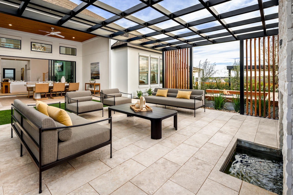 outdoor lounge space