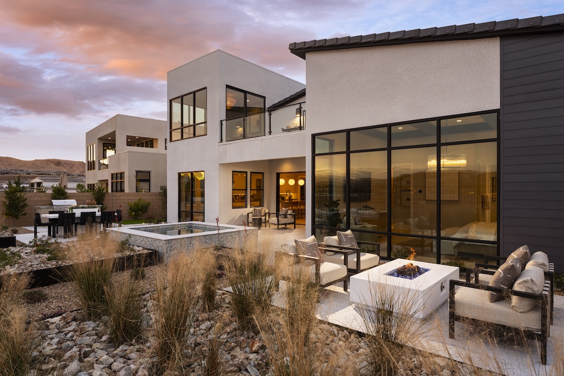 outdoor living space with fire pit and comfortable seating