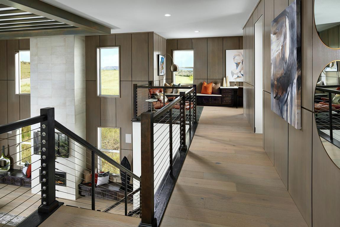 hallway study space overlooking two-story great room