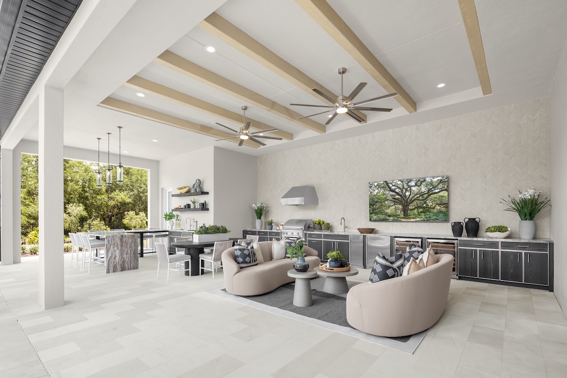 outdoor living space under cover