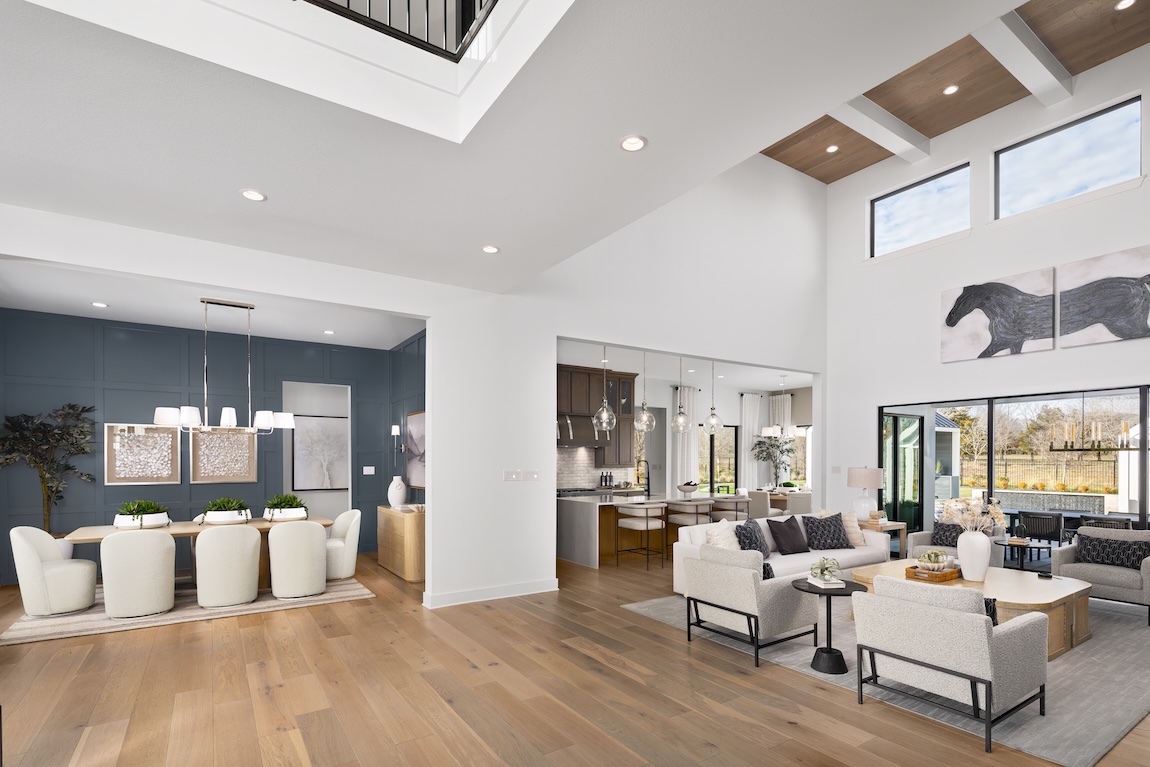 two-story great room open-concept