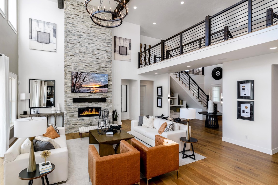 luxe two-story great room