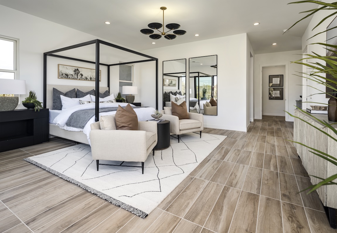 luxe modern primary bedroom design