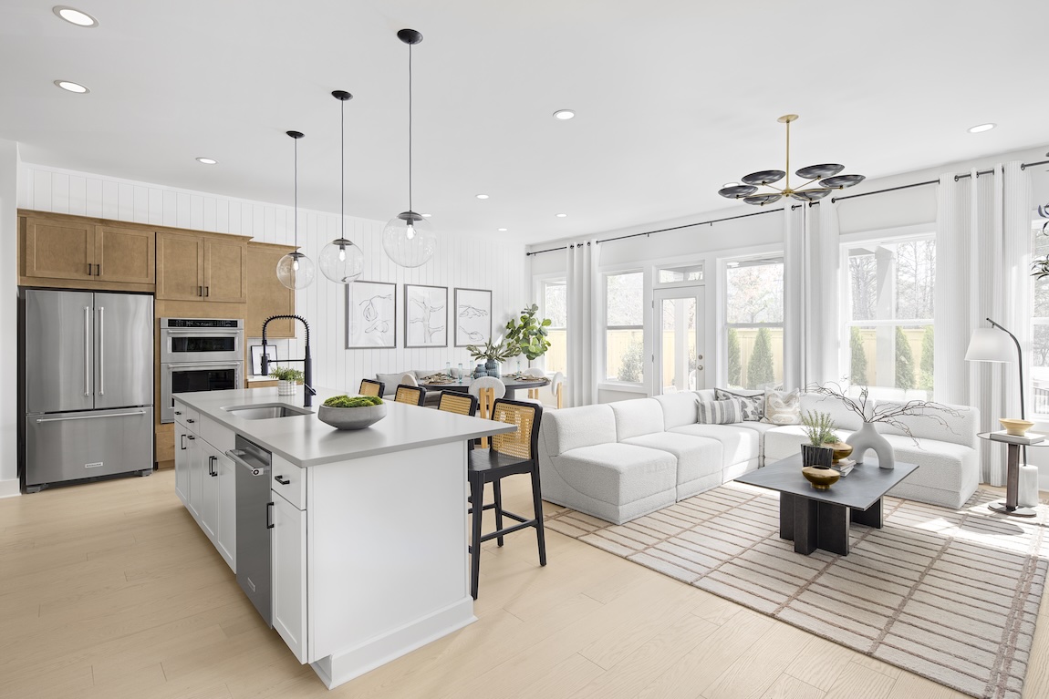 luxe white interior design in Marietta, GA