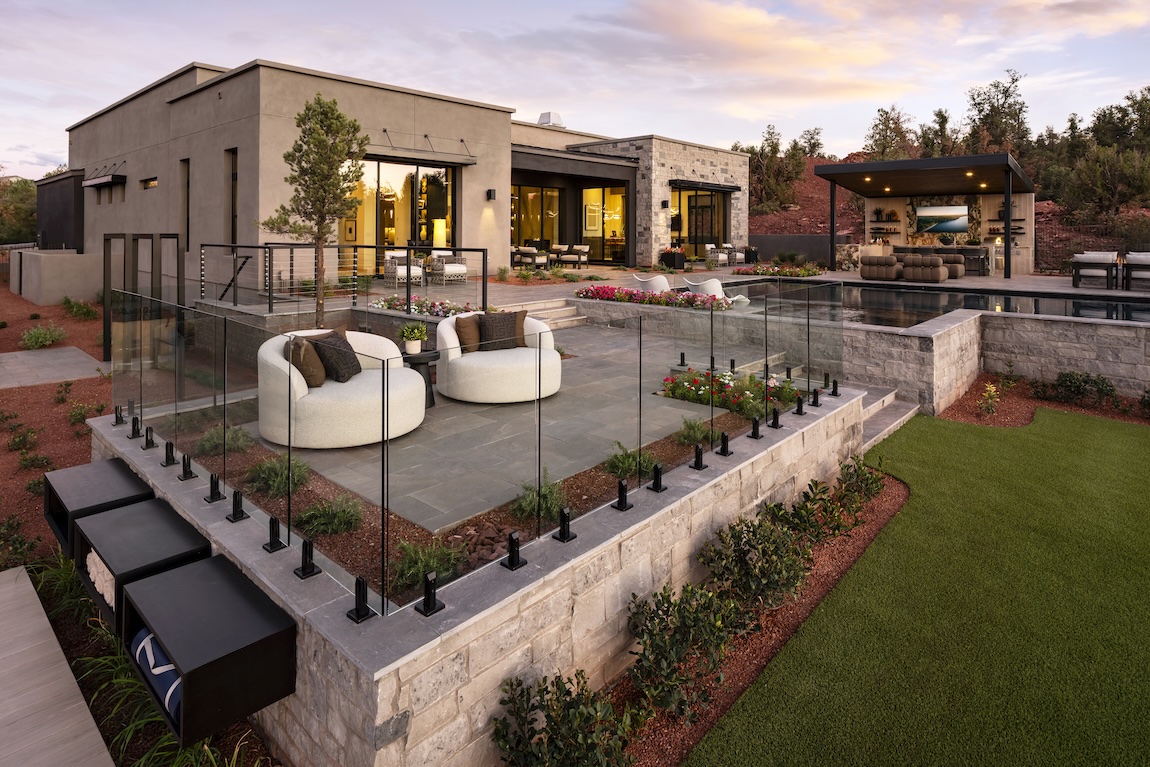 luxe backyard design in sedona, AZ