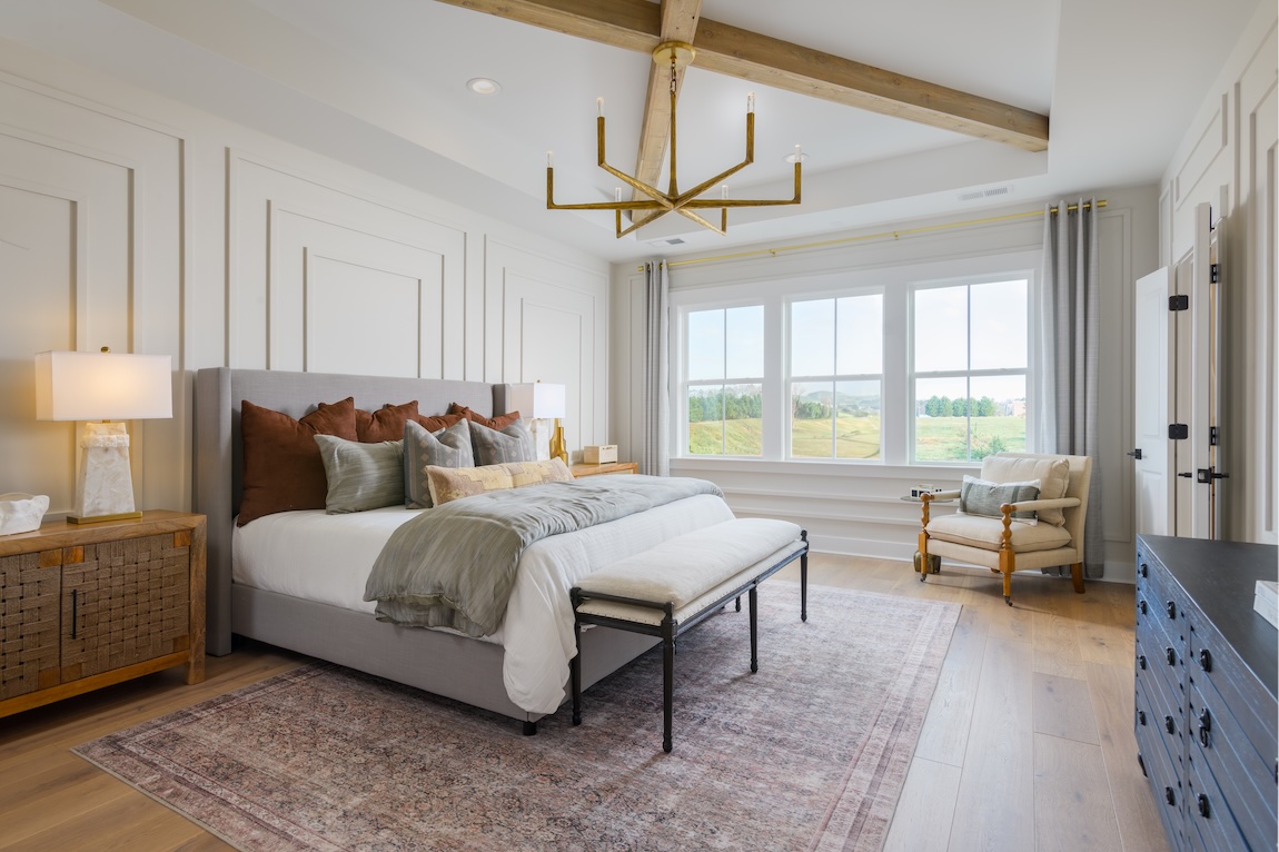 white bedroom with ample natural lighting
