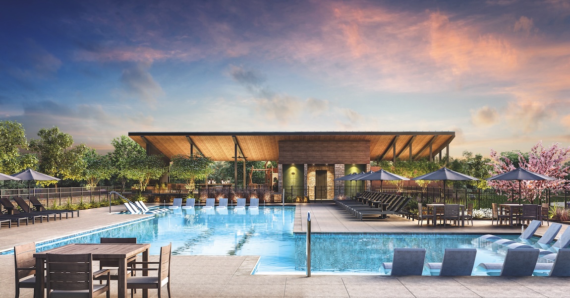 community amenity pool with lounge seating