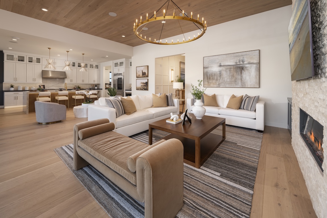 great room and kitchen open-concept space