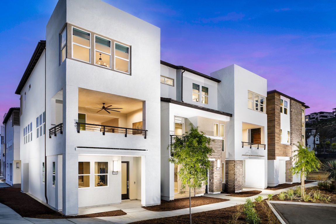 exterior of townhomes