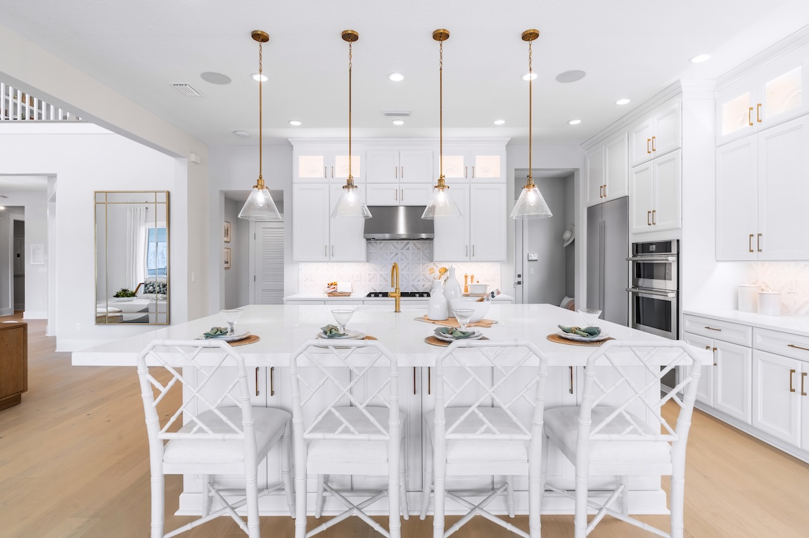 modern kitchen with white details