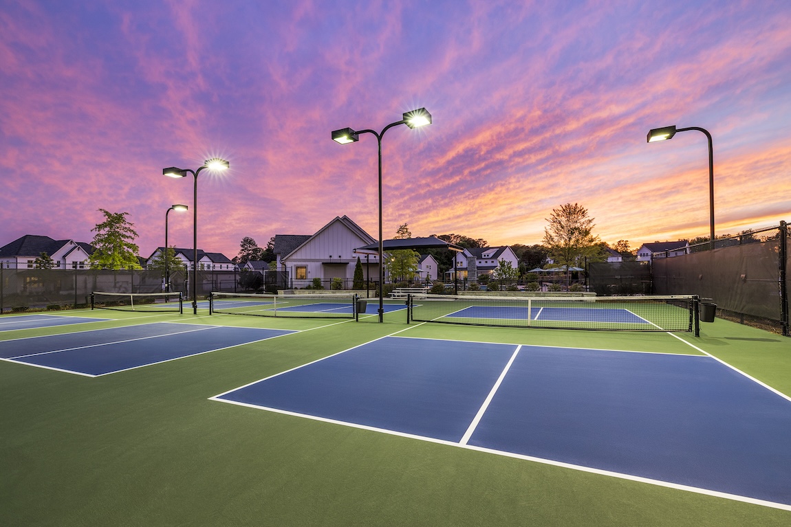 community amenities with pickleball courts
