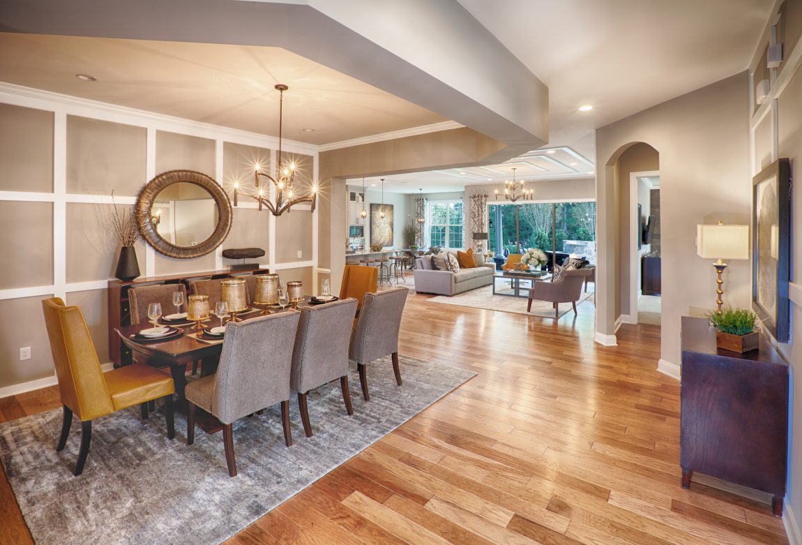 dining room in open concept house
