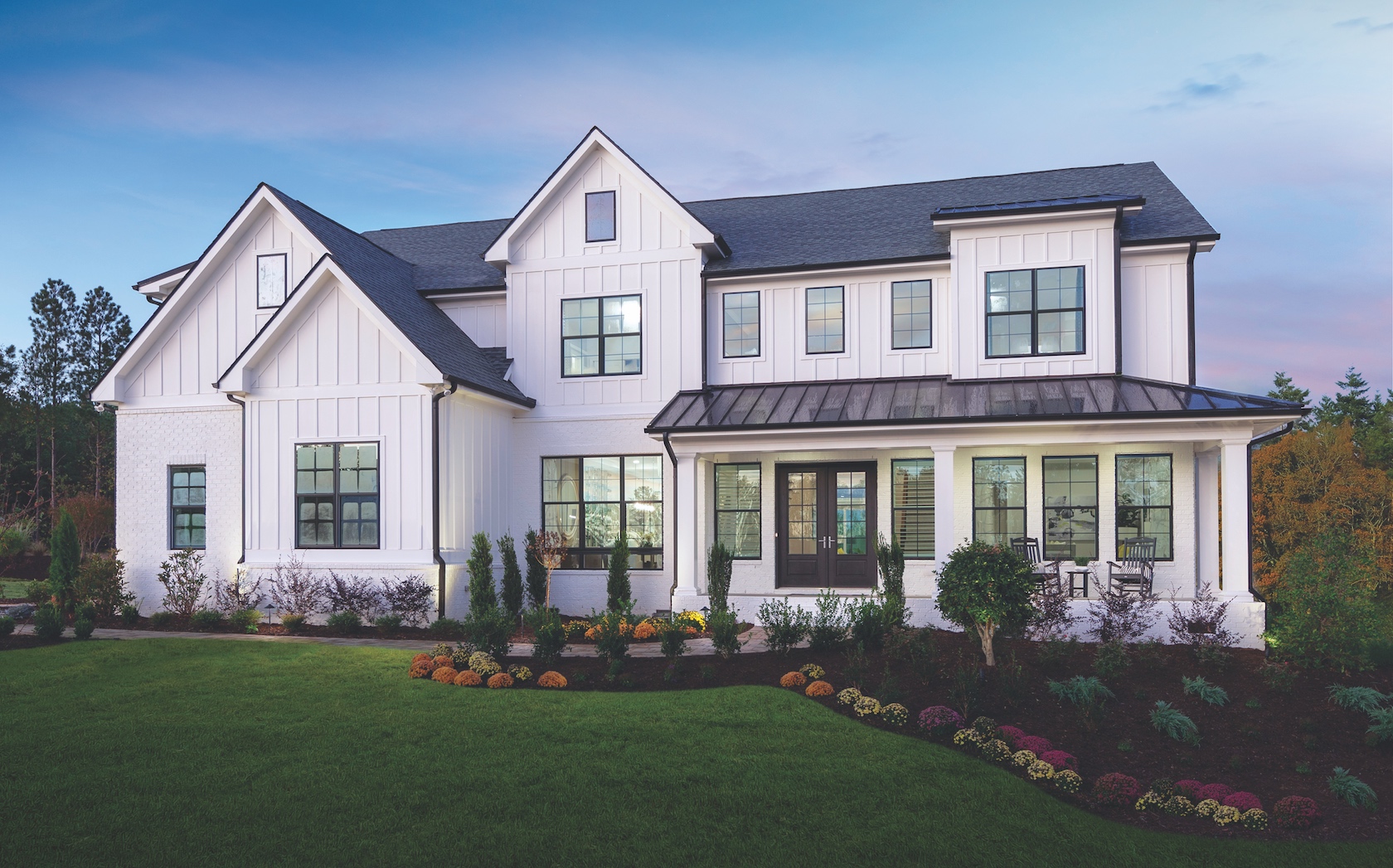 Exterior of a modern farmhouse