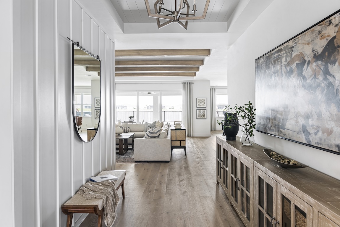 entryway leading to the great room and outdoor living space