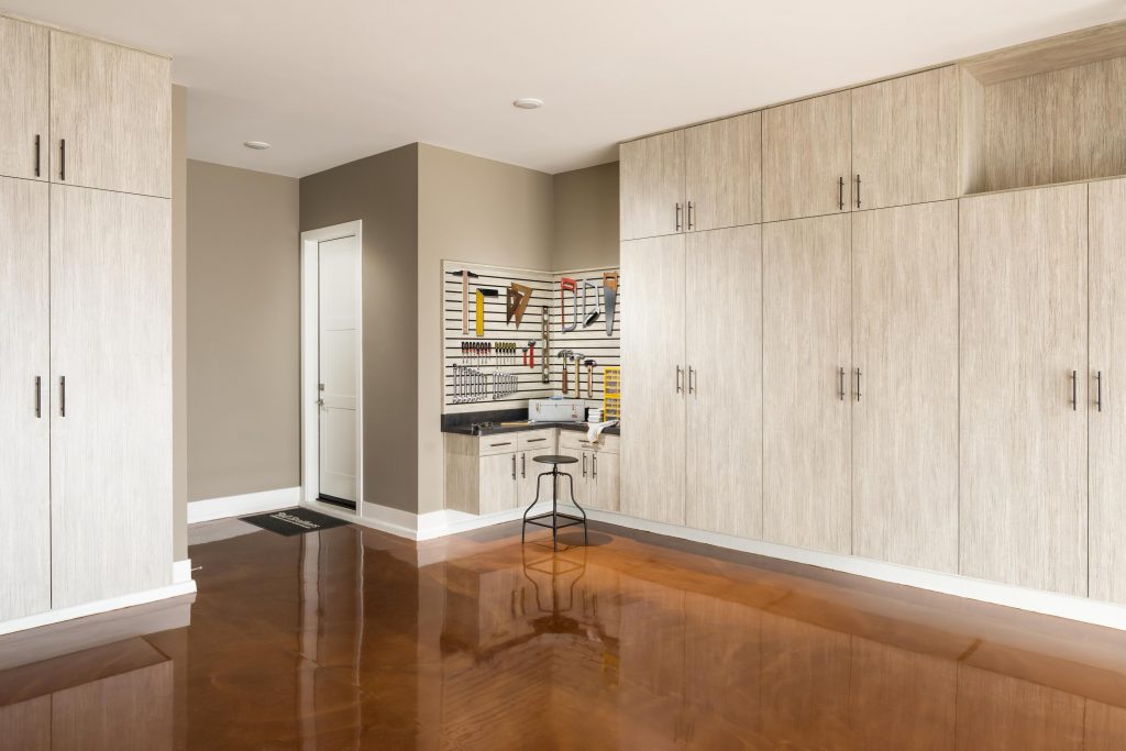 Clean and organized garage.