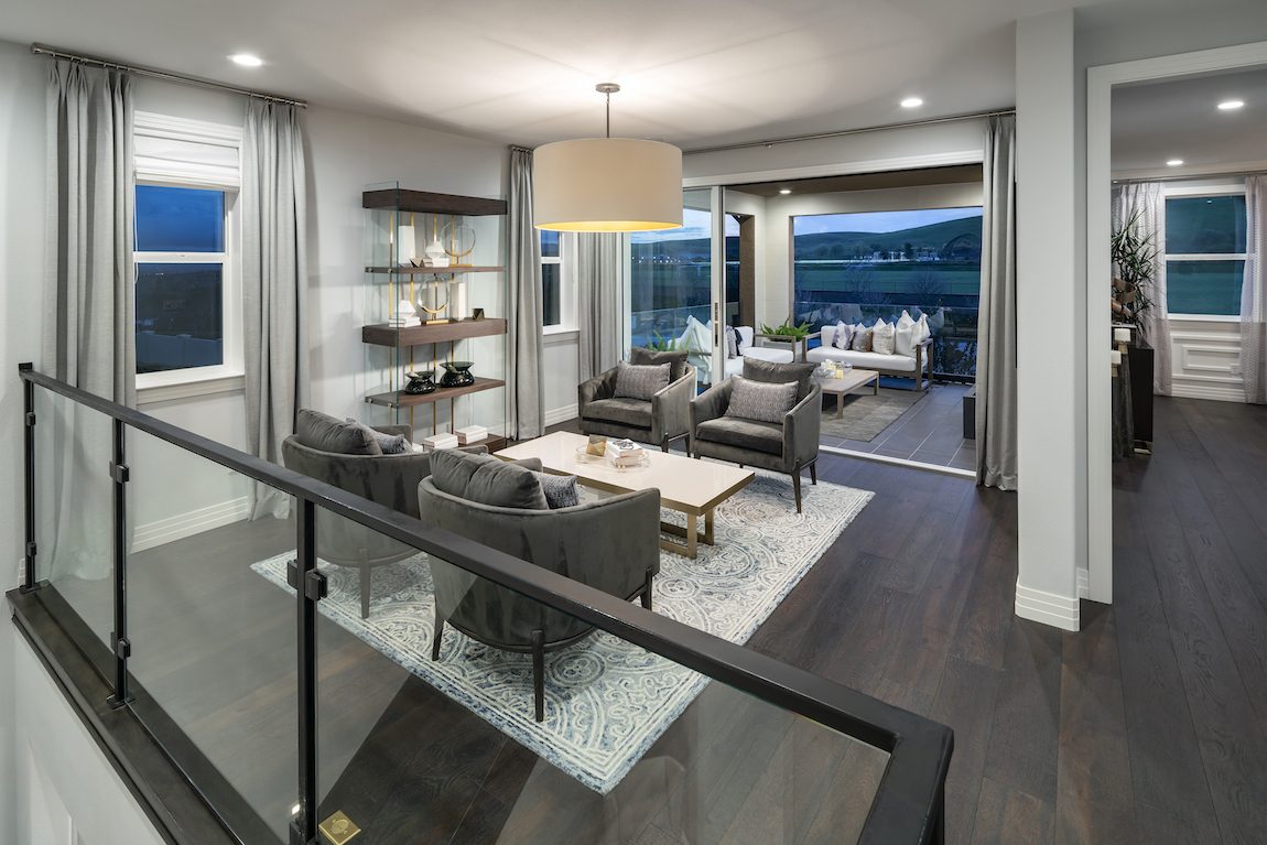 Upstairs sitting area in a multigenerational home