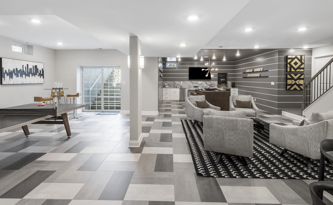 Modern basement layout idea for those who need extra space.