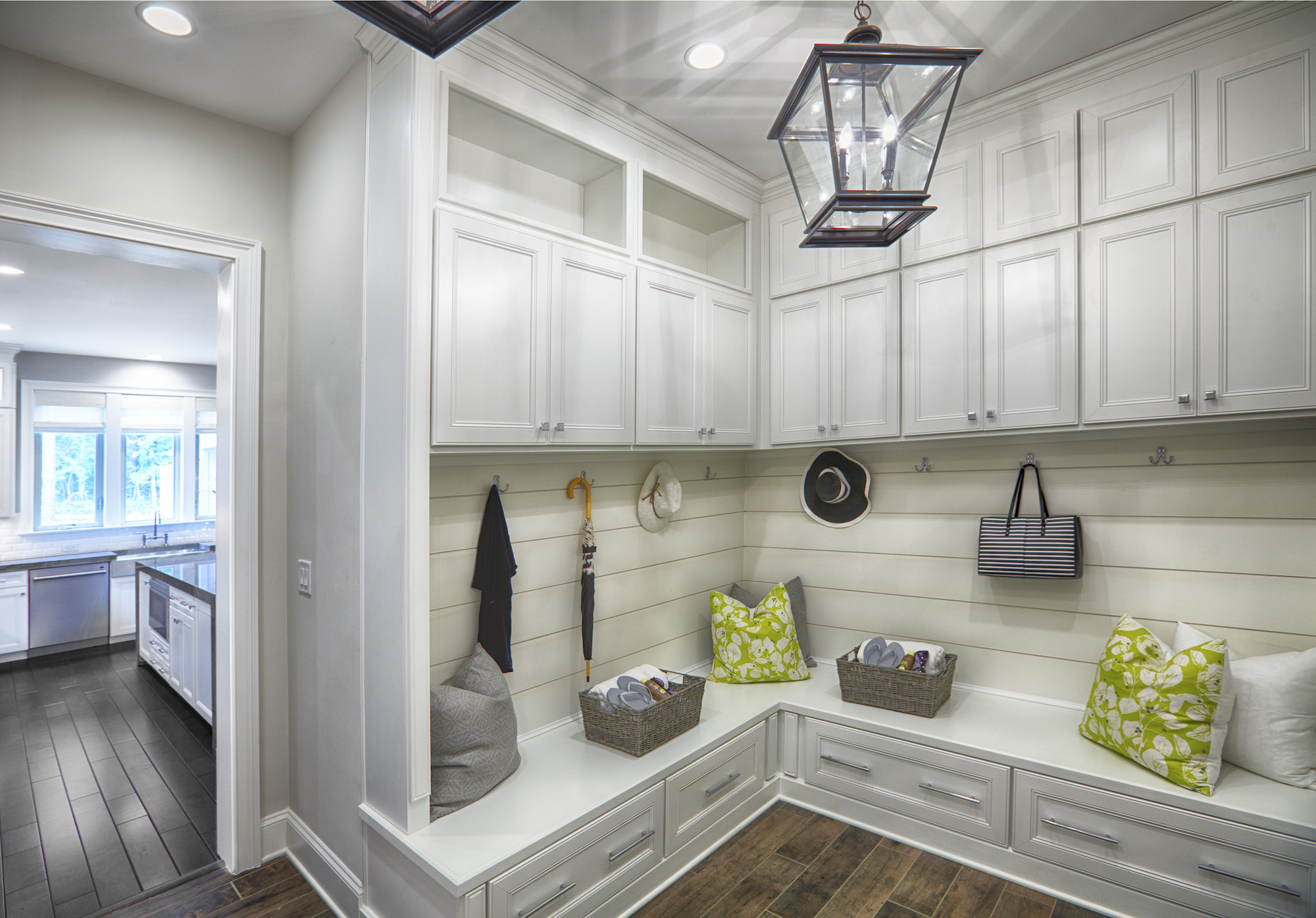 mudroom dining room combination