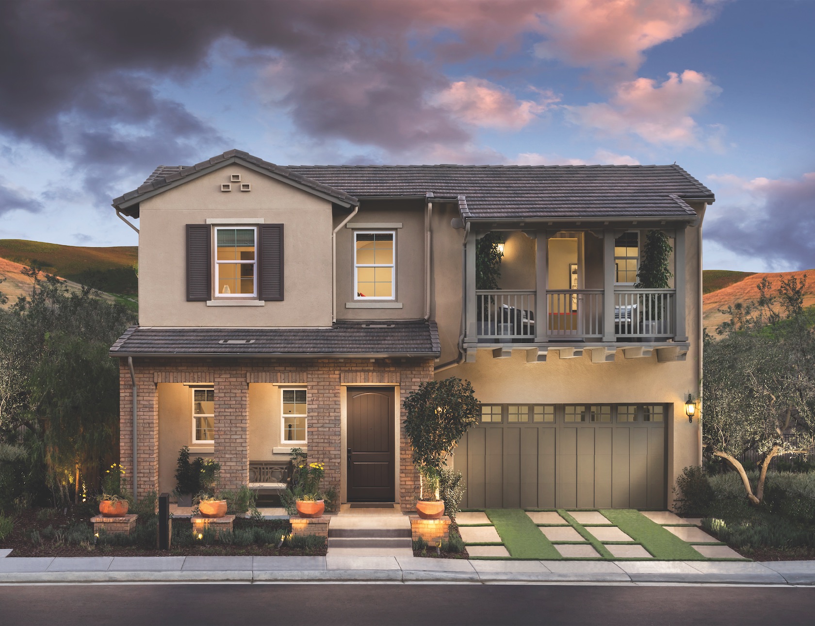 Home with brown exterior.