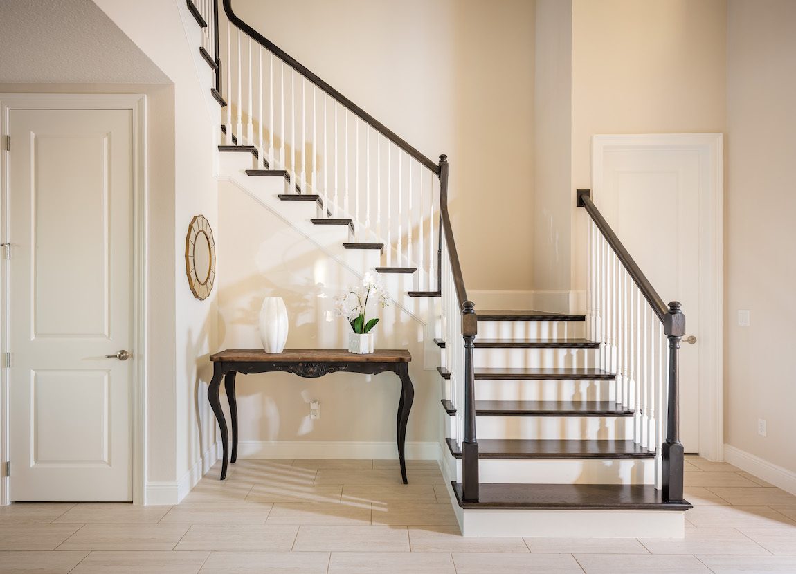 Table under the stairs