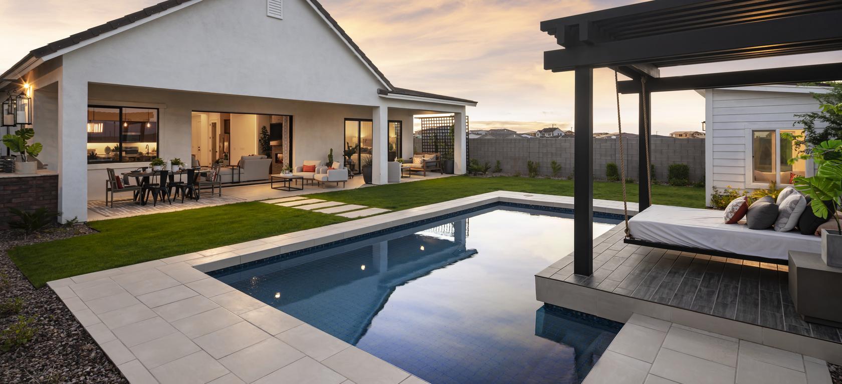 Pool and indoor-outdoor living space