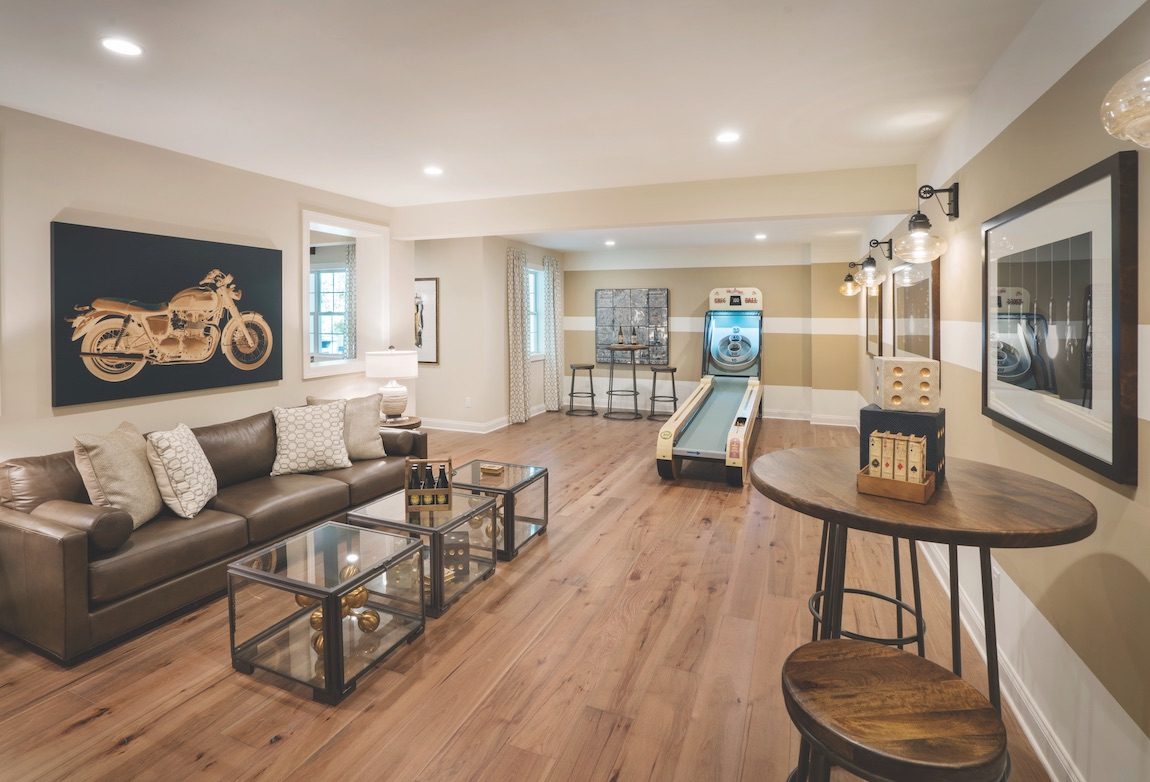 finished basement toll brothers basements tollbrothers hardwood floors finishing pinehills build area entertainment massachusetts areas plymouth space cozy homes