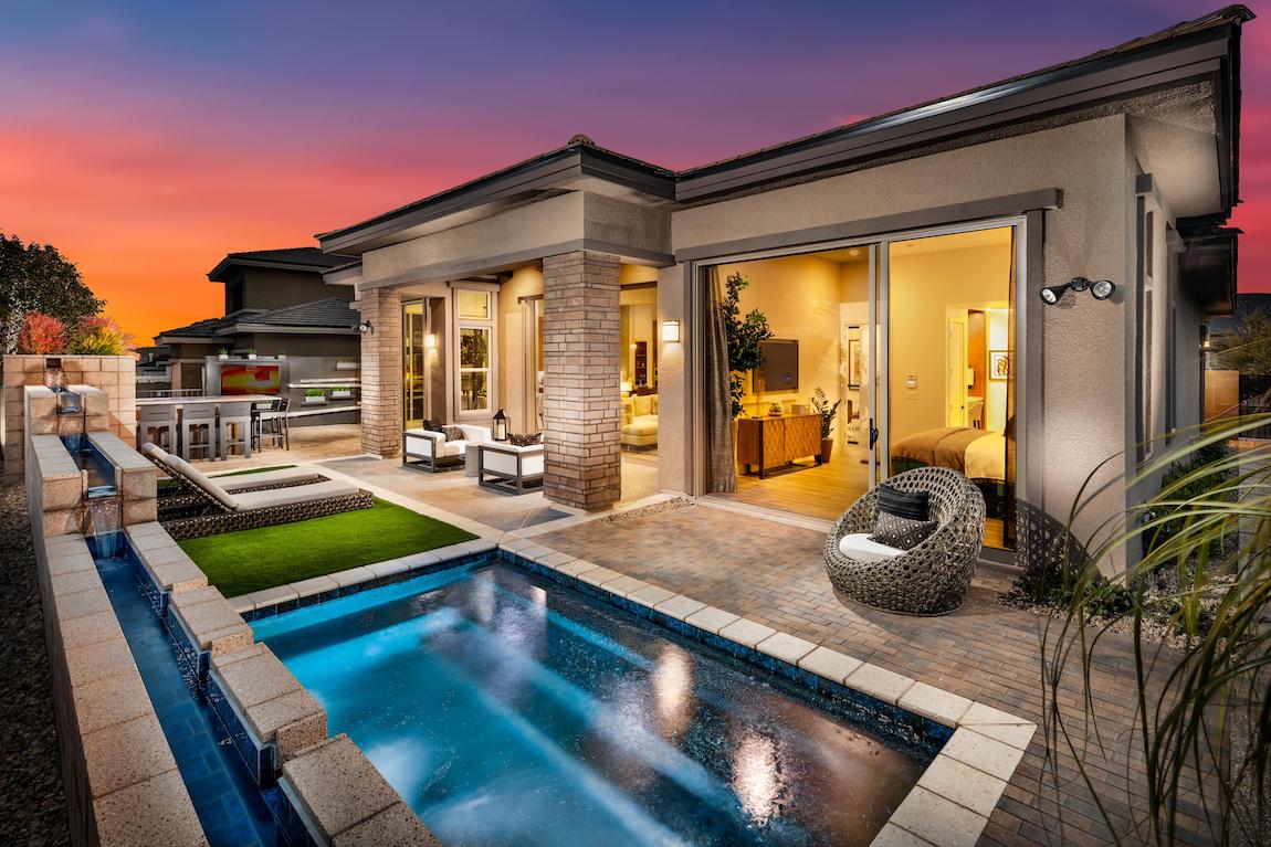 Luxury backyard with pool