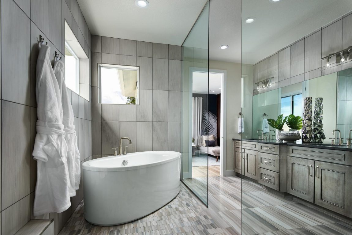 Master bath with wet room