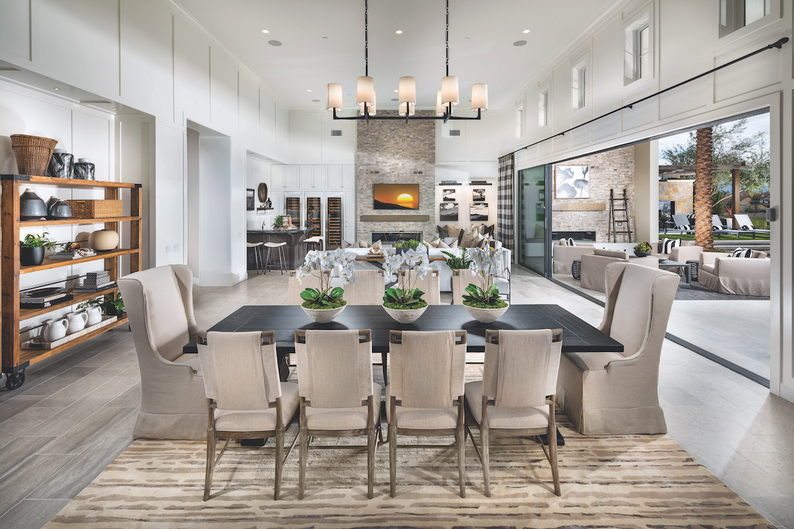 Luxe dining and living space