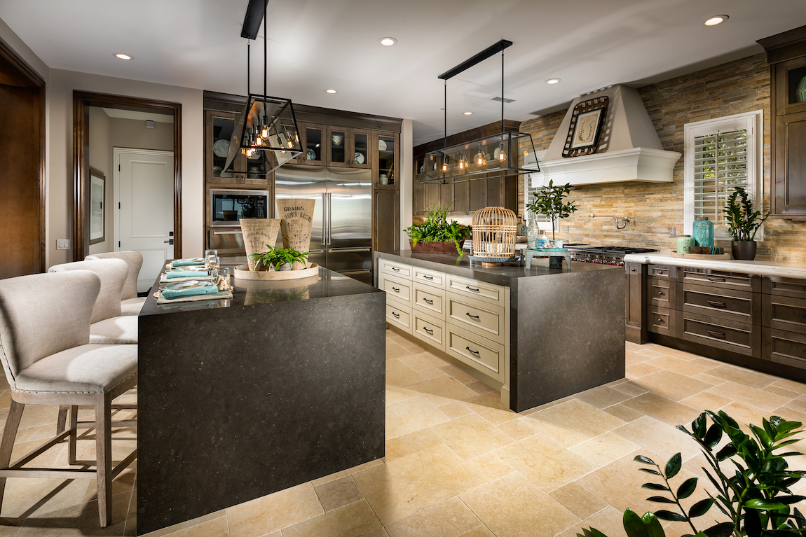 Luxe kitchen space with double island design