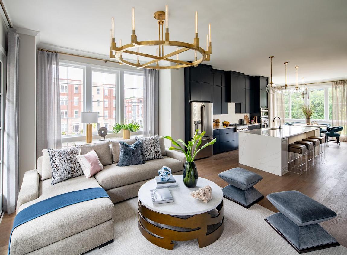 Spacious townhome interior