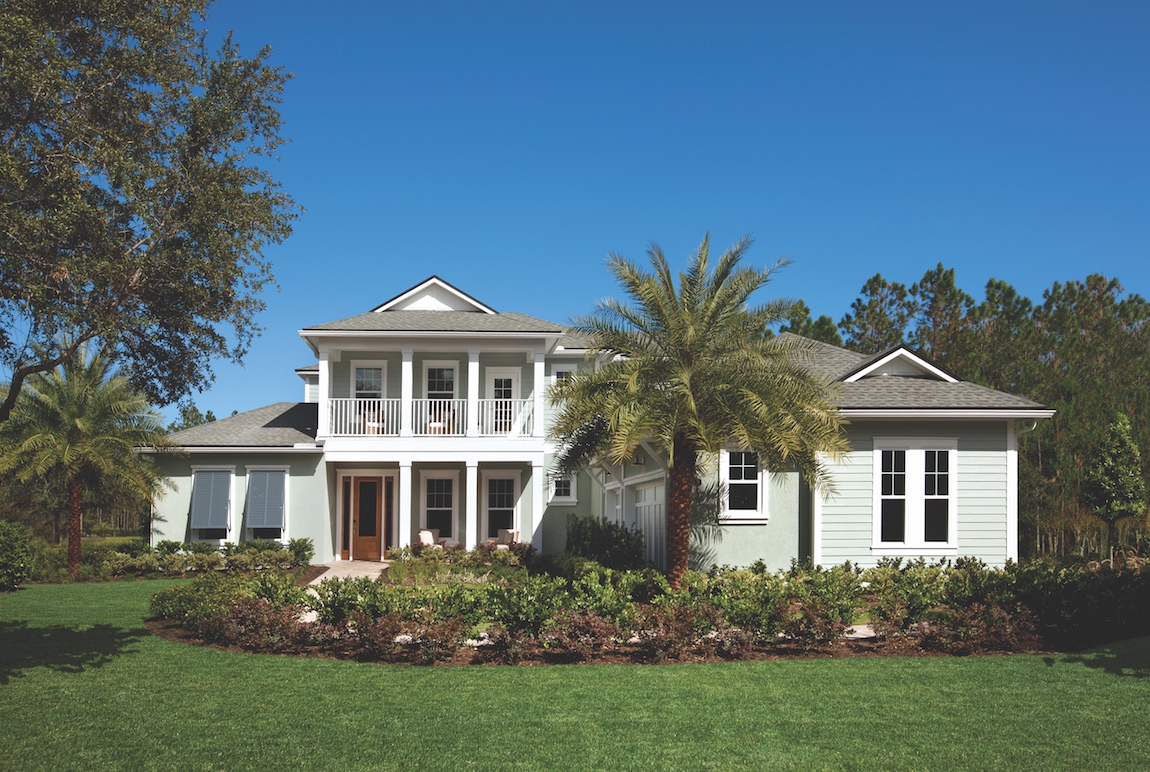 Front exterior of Toll Brothers Westbrook model home in Florida.