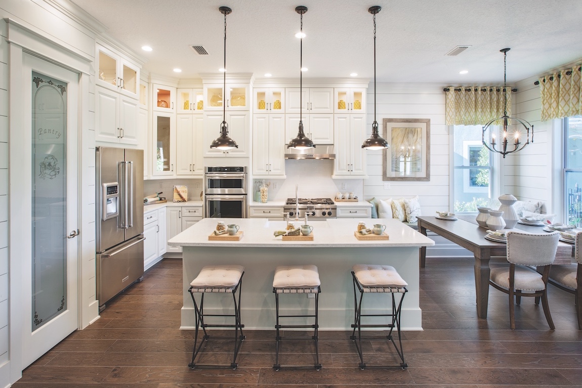 Kitchen in Toll Brothers San Tropez model home in Florida.