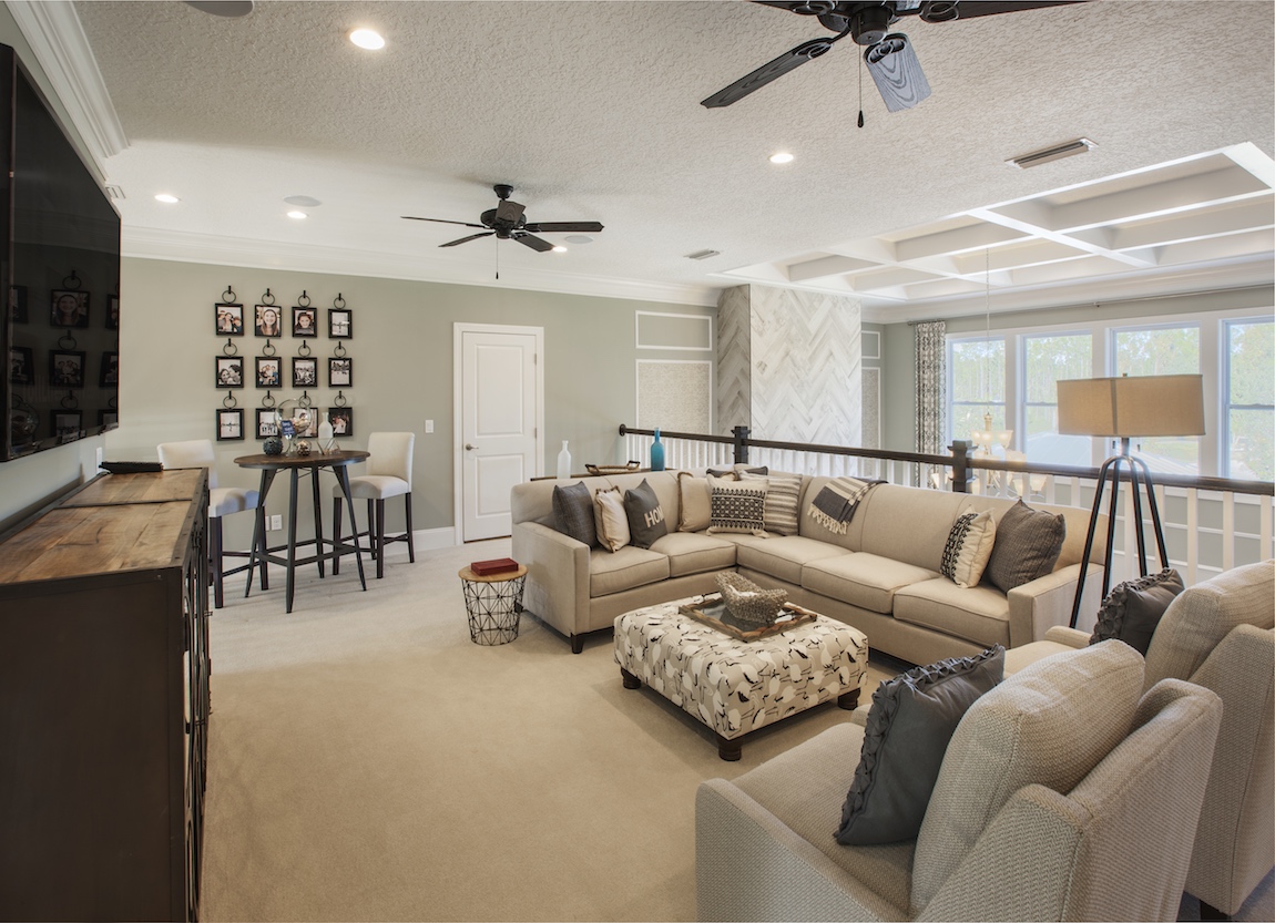 Second story loft in Toll Brothers Westbrook model home in Florida.