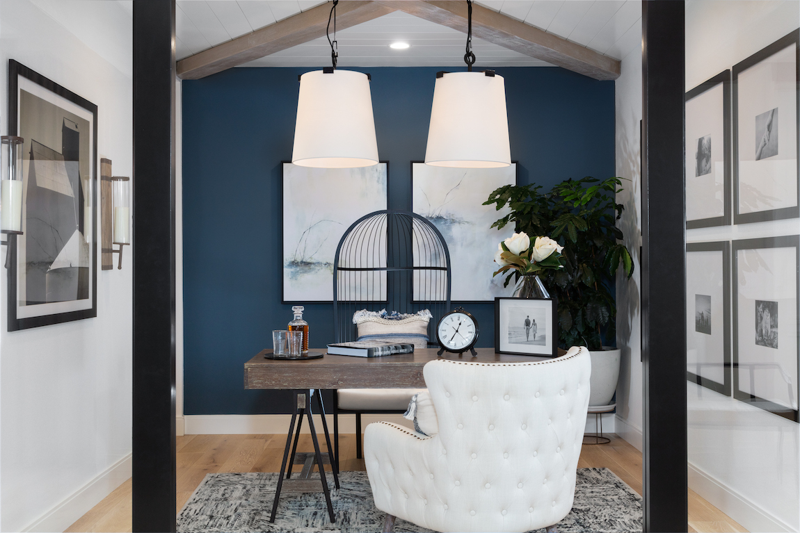 Home office featuring Naval, Sherwin-Williams 2020 Color of the Year