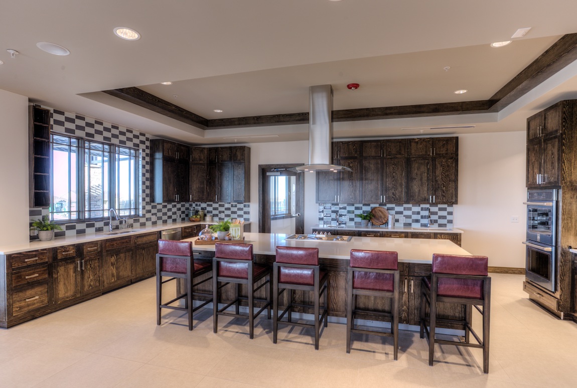 Interior of the clubhouse kitchen at Toll Brothers at Inspiration