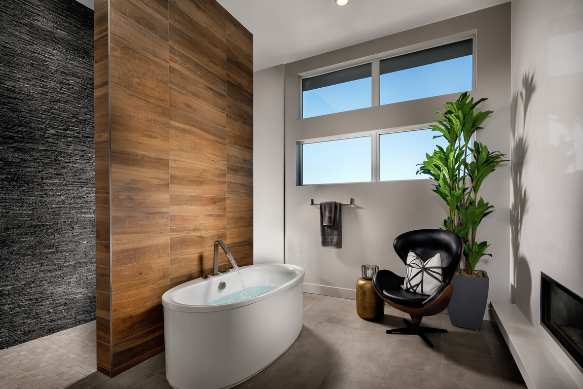 mid-century modern bathroom