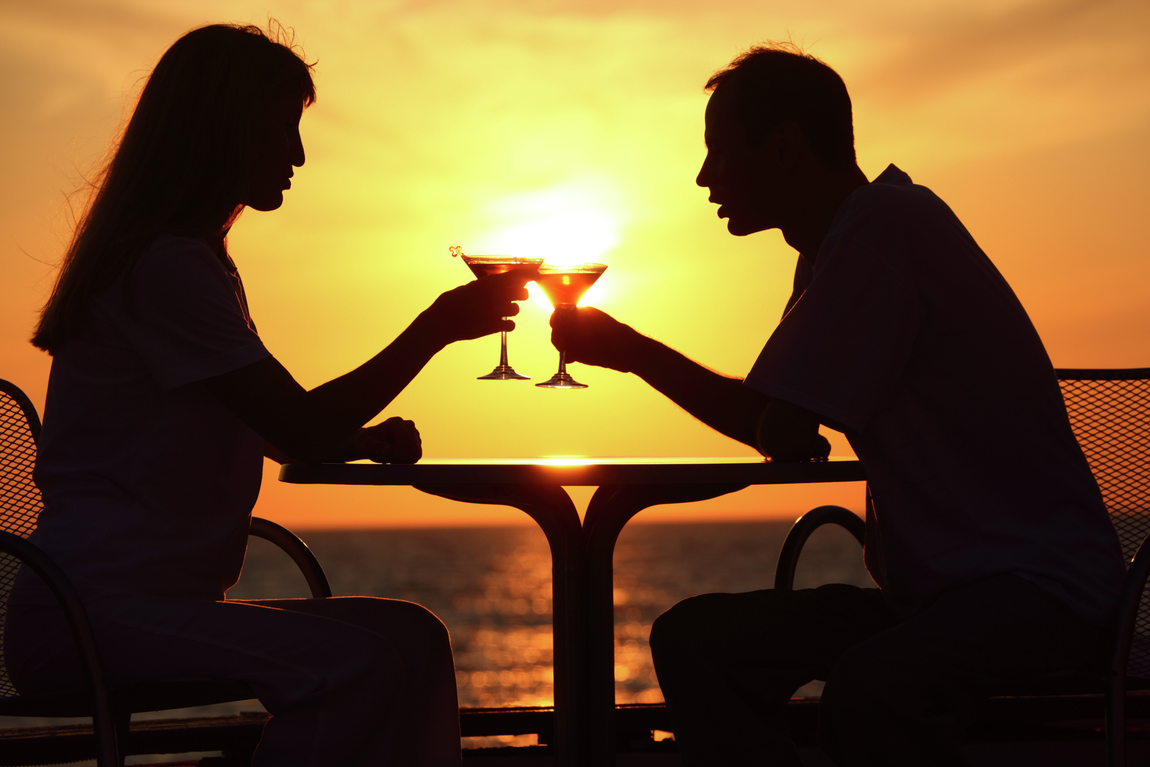 Dining in Naples during sunset