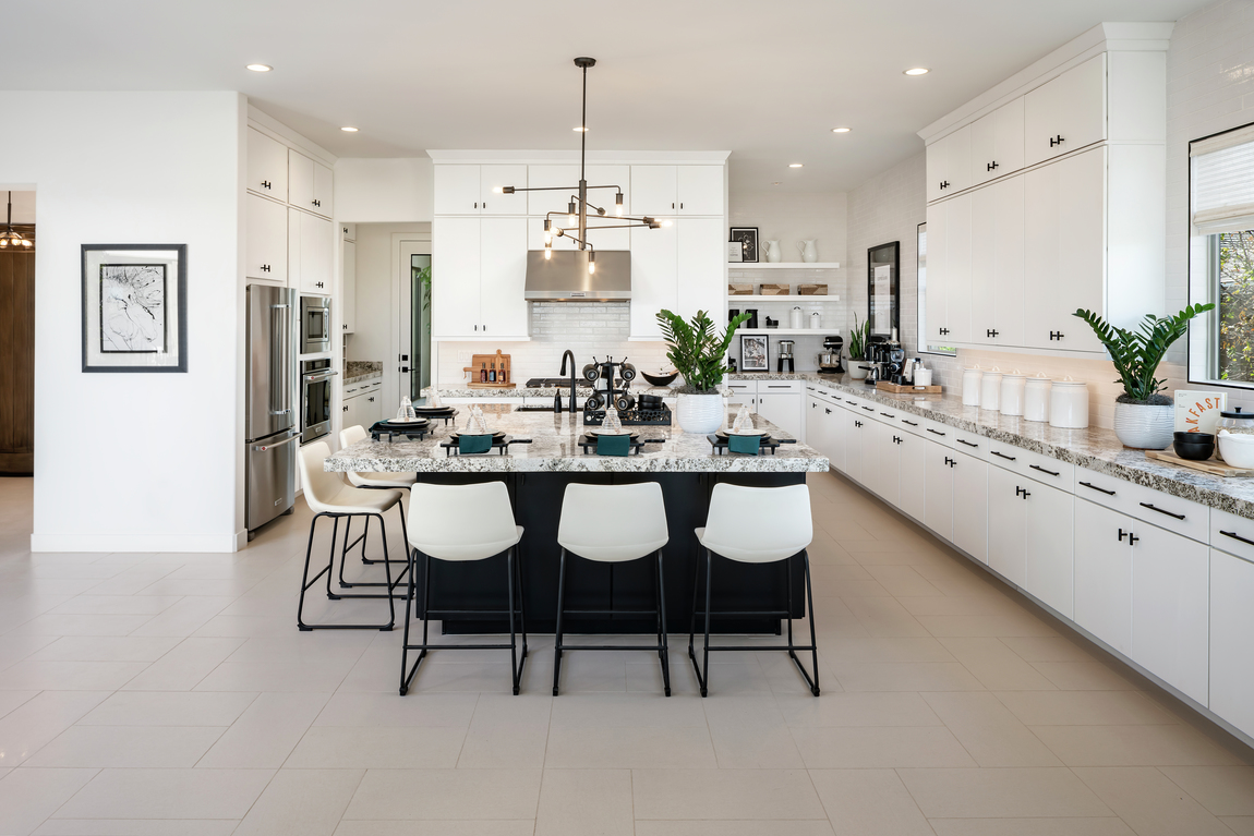 Spacious kitchen with luxe features and appliances