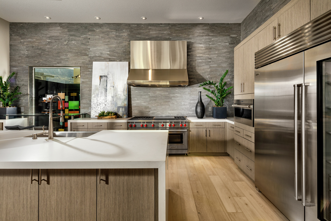 Luxury kitchen with recessed downlight